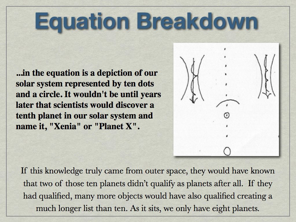 Stan Romanek equation breakdown - Denver Extraterrestiral Affairs Commission